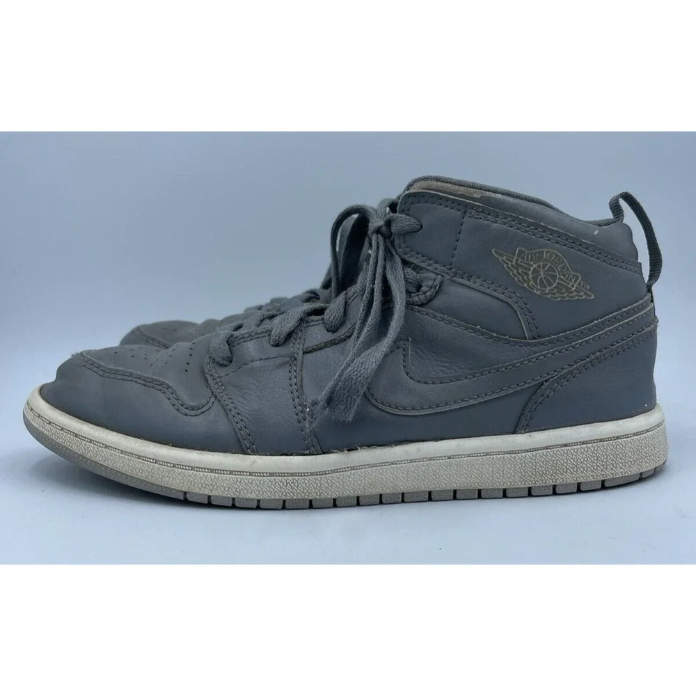 Nike Air Jordan 1 Mid Cool Grey Boys Girls Kids Youth Sneakers Shoes Size 3Y